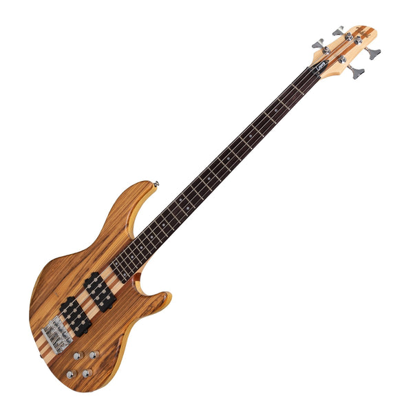 Tokai 'Legacy Series' Ash & Zebrano Neck-Through Contemporary Electric Bass Guitar (Natural Satin)-TL-CTNB5-NST