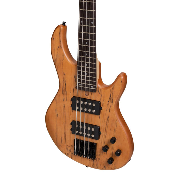 Tokai 'Legacy Series' 5-String Mahogany & Spalted Maple T-Style Contemporary Electric Bass Guitar (Natural Satin)-TL-CB4/5-NST