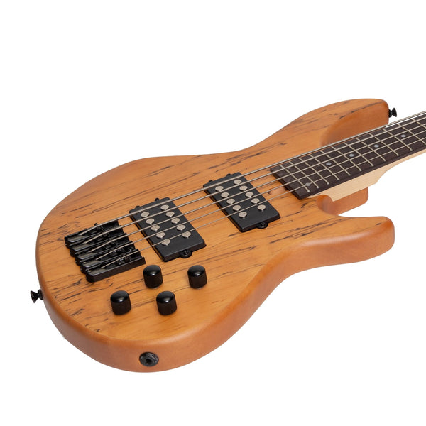 Tokai 'Legacy Series' 5-String Mahogany & Spalted Maple T-Style Contemporary Electric Bass Guitar (Natural Satin)-TL-CB4/5-NST