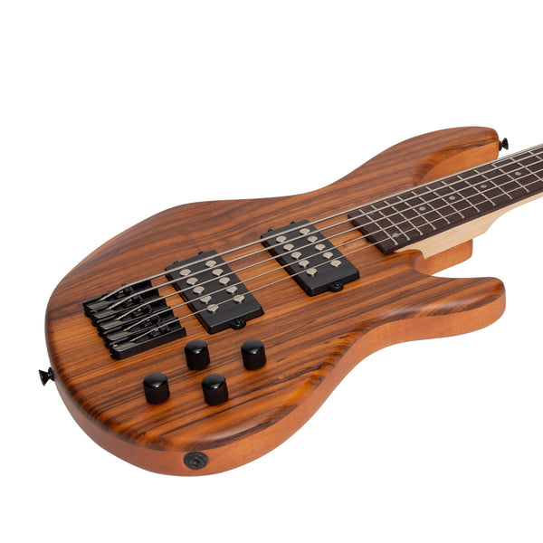 Tokai 'Legacy Series' 5-String Mahogany & Zebrano T-Style Contemporary Electric Bass Guitar (Natural Satin)-TL-CB2/5-NST