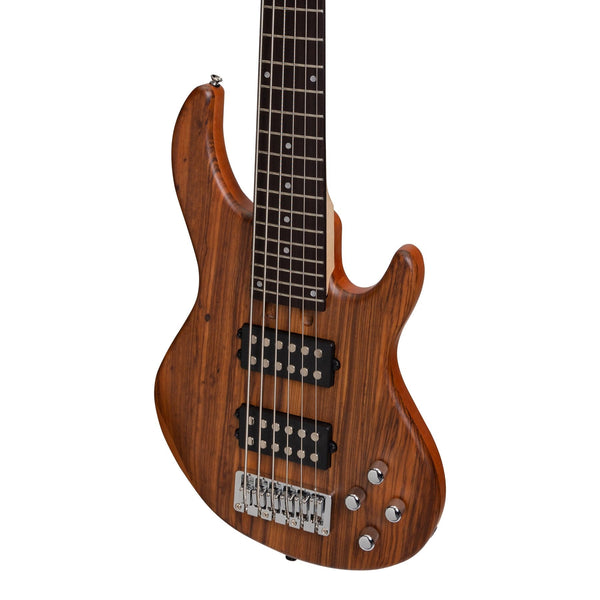 Tokai 'Legacy Series' 6-String Mahogany & Zebrano T-Style Contemporary Electric Bass Guitar (Natural Satin)-TL-CB2/6-NST