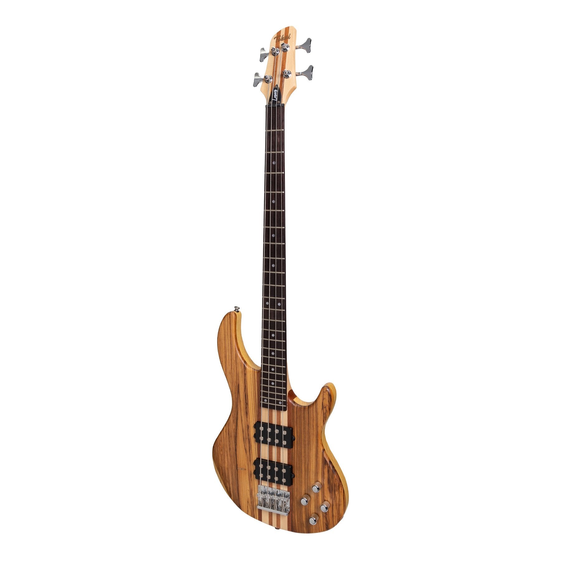 Tokai 'Legacy Series' Ash & Zebrano Neck-Through Contemporary Electric Bass Guitar (Natural Satin)-TL-CTNB5-NST