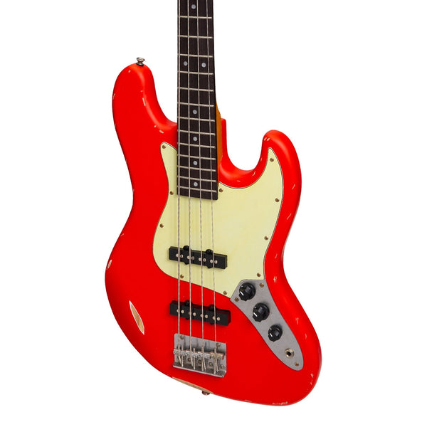 Tokai 'Legacy Series' JB-Style 'Relic' Electric Bass (Red)-TL-JBR-RED