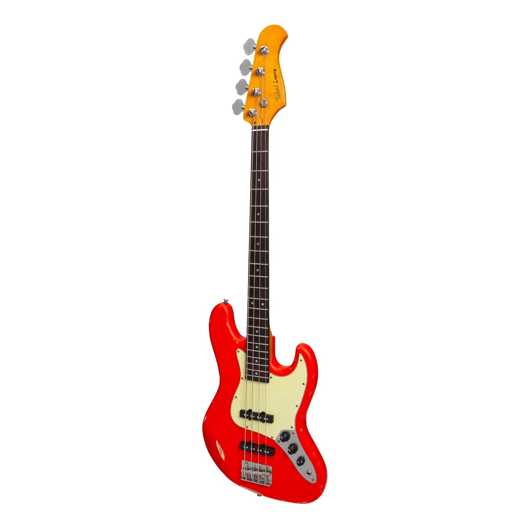 Tokai 'Legacy Series' JB-Style 'Relic' Electric Bass (Red)-TL-JBR-RED