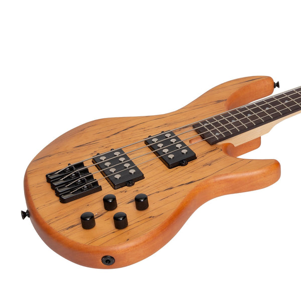 Tokai 'Legacy Series' Mahogany & Spalted Maple T-Style Contemporary Electric Bass Guitar (Natural Satin)-TL-CB4-NST