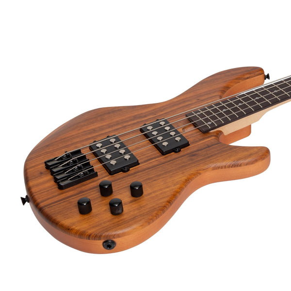 Tokai 'Legacy Series' Mahogany & Zebrano T-Style Contemporary Electric Bass Guitar (Natural Satin)-TL-CB2-NST